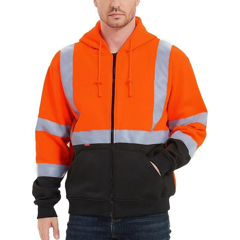 Orange construction hoodie online