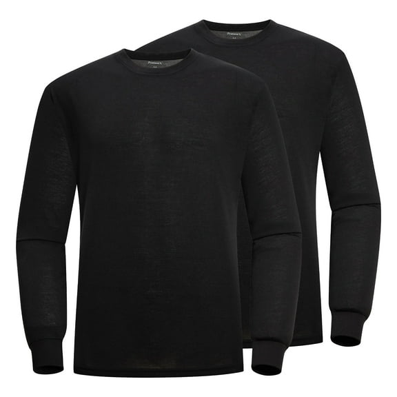 ProtectX High Visibility Shirts Safety for Men Women, Sun Protection Long Sleeve Work T Shirt Construction Shirts, Black, Small