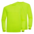 thumbnail image 1 of ProtectX High Visibility Shirts Safety for Men Women, Sun Protection Long Sleeve Work T Shirt Construction Shirts, Green, Medium, 1 of 7