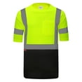 thumbnail image 1 of High Visibility Shirts for Men Women, Quick Dry Safety Short Sleeves T Shirts with Reflective Strips, Hi Vis Construction Work Shirt, Class 2 ,Green ,Small, 1 of 6