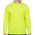 thumbnail image 1 of ProtectX High Visibility Sun Protection Lightweight Long Sleeve Hoodie, UPF 50+ Quick-Dry, SPF UV Shirt, Active Wear - Neon Green, 1 of 5