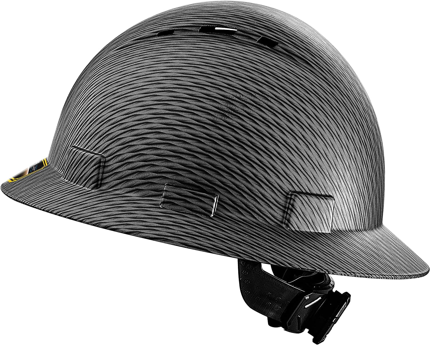 Acerpal Full Brim Vented Carbon Fiber Design Hard Hats Gloss Finish OSHA  Hard Hat for Construction with 6-Point Suspension