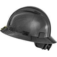 thumbnail image 1 of ProtectX Premium Full Brim Hard Hat, Cascos De Construccion for Safety, 6-point Adjustable Ratchet Suspension, Black Honeycomb, OSHA/ANSI Compliant, 1 of 8