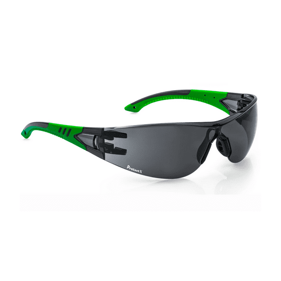 ProtectX Safety Glasses Scratch Resistant Anti Fog Polycarbonate Lenses with UV Protection Roxy Tinted Smoke Pack of 1