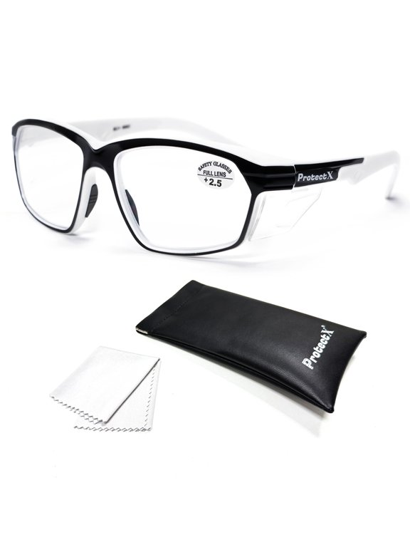 Safety Glasses with Readers 2.5,Side Shields,1pc,Anti Scratch