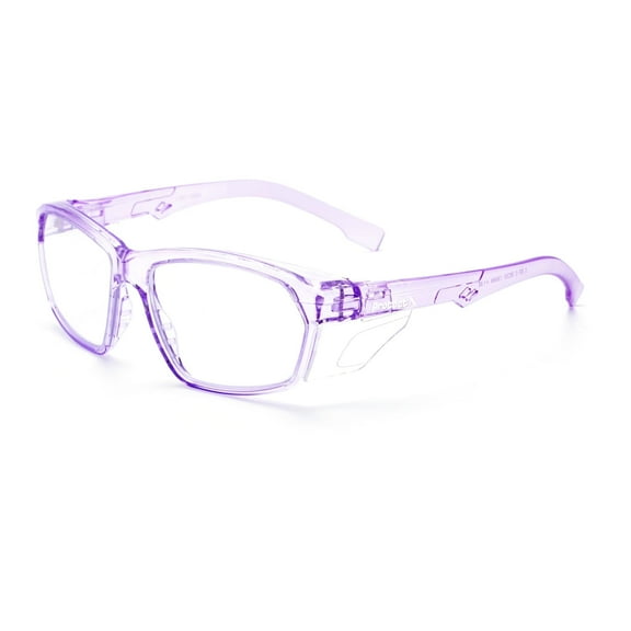 ProtectX Stylish Anti-Fog & Scratch-Resistant Safety Glasses, UV Protection goggles, Anti-Impact Lightweight Glasses for Men&Women Lilac Clear