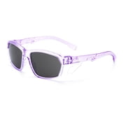 ProtectX Stylish Anti-Fog & Scratch-Resistant Safety Glasses With Readers, UV Protection goggles, Anti-Impact Lightweight Glasses for Men Women Lilac Tinted Smoke