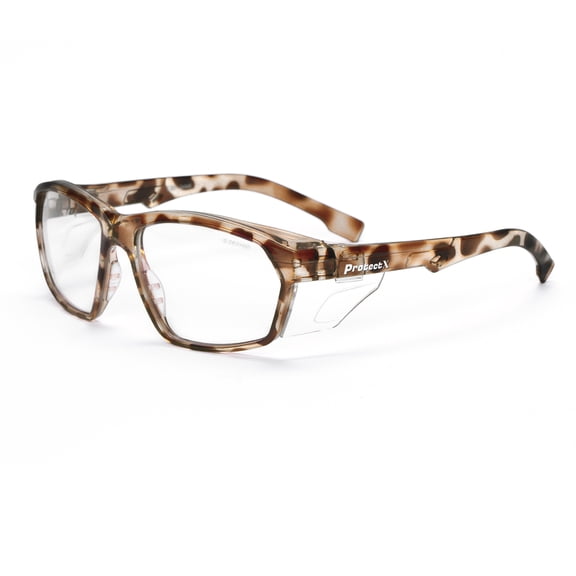 ProtectX Stylish Anti-Fog & Scratch-Resistant Safety Glasses, UV Protection Goggles, Anti-Impact Lightweight Glasses for Men&Women Leopard print Clear