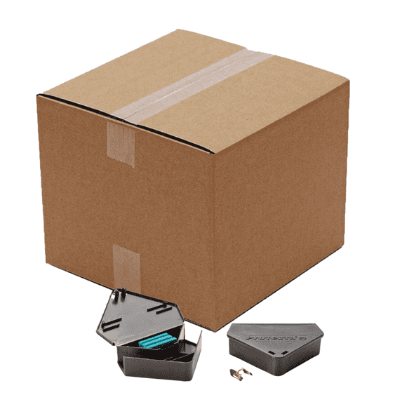 Protecta RTU Mouse Bait Station - Tamper-Resistant & Fits Flush Against Walls - Case (12 x Bait Station) Bell Labs