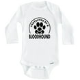 thumbnail image 1 of Protected By A Bloodhound Funny One Piece Baby Bodysuit (Long Sleeve), 6-9 Months White, 1 of 1