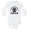 thumbnail image 1 of Protected By A Collie Funny One Piece Baby Bodysuit (Long Sleeve), 6-9 Months White, 1 of 1