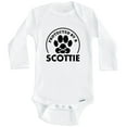 thumbnail image 1 of Protected By A Scottie Funny One Piece Baby Bodysuit (Long Sleeve), 6-9 Months White, 1 of 1