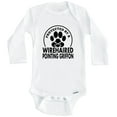 thumbnail image 1 of Protected By A Wirehaired Pointing Griffon Funny One Piece Baby Bodysuit (Long Sleeve), 0-3 Months White, 1 of 1