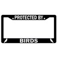 thumbnail image 1 of Protected By Birds Black Plastic License Plate Frame, 1 of 1