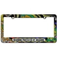 thumbnail image 1 of Protected By Dragons License Plate Tag Frame, Multiple Colors, 1 of 1