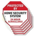 Protected By Home Security System 24 Hour Surveillance (5 Pack) 6 inch