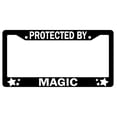 thumbnail image 1 of Protected By Magic Black Plastic License Plate Frame, 1 of 1