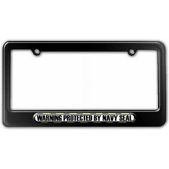 Protected By Navy Seal License Plate Tag Frame, Multiple Colors