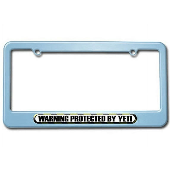 Protected By Yeti License Plate Frame