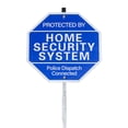 thumbnail image 1 of Protected By Home Security System Signs for Yard - 10" x 28" Police Dispatch Connected Warning Sign with Ground Stake - Rust Free Aluminum Composite - UV Protected, 1 of 7