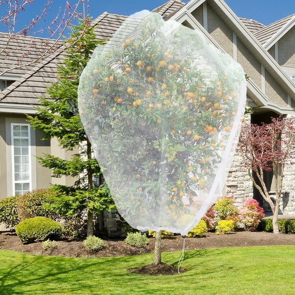 Protection from Anti Birds, Bugs, Cicadas, Insects – 15 * 15FT Large Fruit Tree Netting with Drawstring and Zipper, Garden Netting for Garden Protection, Insect Bird Netting for Fruit Trees