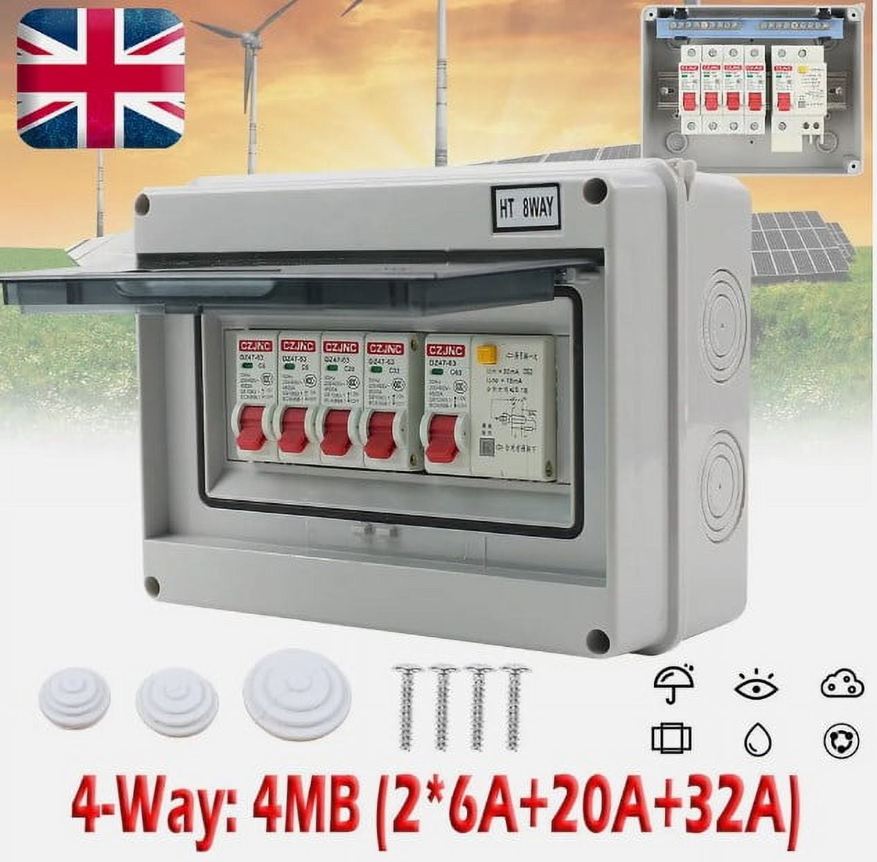 Protection Box for Circuit Breakers, Secure Flame Retardant Plastic Enclosure, Convenient Maintenance IP65, for Multiple Applications, Easy Installation (Small)