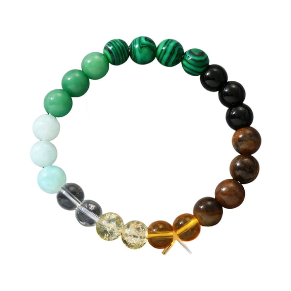 Protection Bracelet for Women Men Healing Stone Energy Shielding Grounding Stress Negative Energy Protection Beaded Stretchy Jewelry Gift