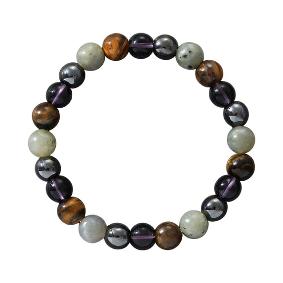 Protection Bracelet for Women Men Healing Stone Energy Shielding Grounding Stress Negative Energy Protection Beaded Stretchy Jewelry Gift