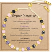 Protection Bracelets for Women, Black Tourmaline Bracelets as Crystal Jewelry Healing Bracelets for Women Amethyst Bracelet as Best Friend Gifts