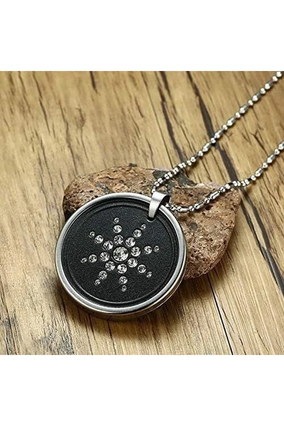 Sunflower Stainless Steel Amulet Necklace,Cosmic Protection Necklace