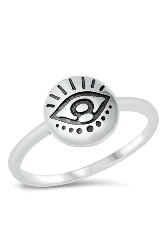 Protection Eye Safety Wholesale Ring .925 Sterling Silver Band Jewelry Female Male Unisex Size 4