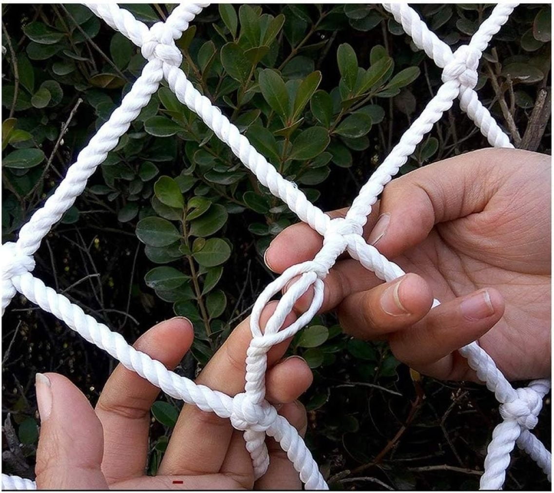 Protection Netting Outdoor Safety Netting, White Polyester Rope Net ...