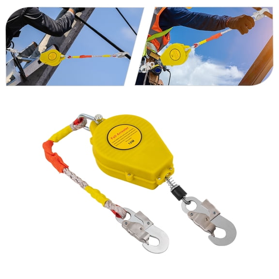 Protection Self-retracting Lifeline Lanyard 32 Feet With Locking Snap Hook NEW