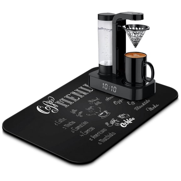 Protection & Style in One Diatom Mud Coffee Maker Mat, 19.5x12in - Absorbent & Waterproof - Perfect Coffee Station Bar