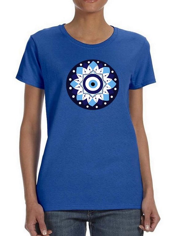 Protection Symbol Evil Eye Shaped T-Shirt Women -Image by Shutterstock, Female XX-Large