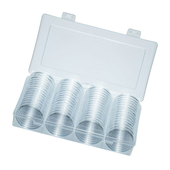 Protective 40mm Coin Cases Silver Dollar Round Case Storage Box Collectibles and Memorabilias Preservation Holder