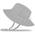 thumbnail image 1 of Protective Baby Sun Hat With UPF 50+ Protection Adjustable Infant Summer Beach Bucket Hats For Boy & Girl Breathable Toddler Swim Pool Play Sunhat With Wide Brim 12-24 Months Grey (46-50 cm), 1 of 5