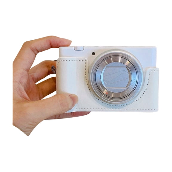 Protective Base Half Camera Case for ZV1 Camera with Plushie Lining Lightweight PU Leather Designing