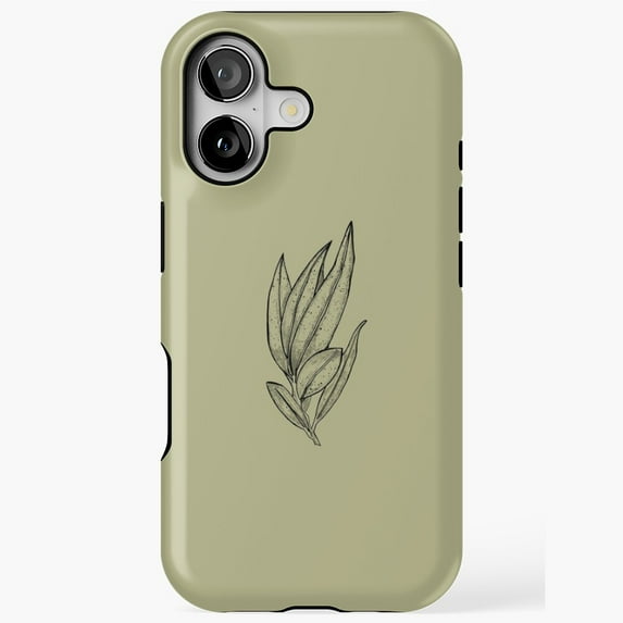 Protective Bay Leaf Bunch Herbal Compatible Phone Case for iPhone 11–17 Pro Max