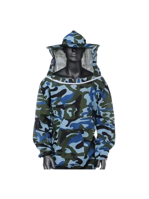 Protective Beekeeping Jacket Veil Smock Beekeeping Hat Sleeve Beekeeper Anti-bee Suit Anti-bee Bite Farming Clothing Coverall ,Lightweight & Ventilated
