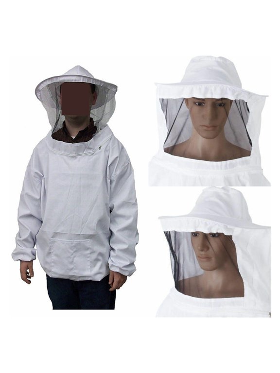 Protective Beekeeping Jacket With Hat Veil Smock Equipment Man Women Bee Keeping Hat Sleeve Suit ,Comprehensive Protection