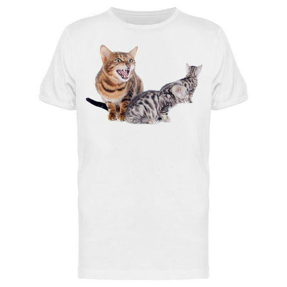 Protective Bengal Cat Mother T-Shirt Men -Image by Shutterstock, Male Large