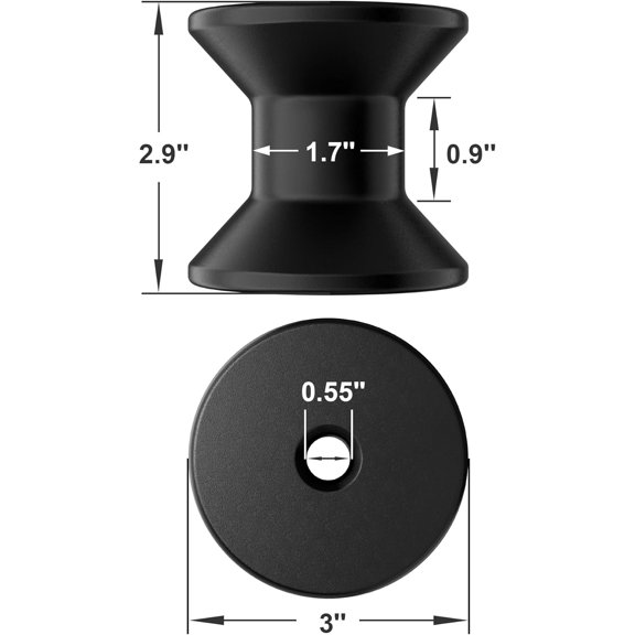Protective Boat Trailer Bow Stop Roller 3''1/2'', Wear-Resistant and Easy to Install$$Watercraft