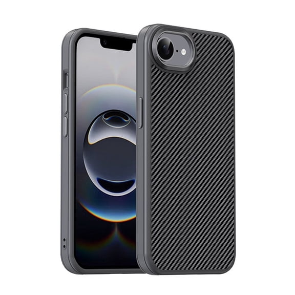 Protective Bumper Shell Case Cellphone Cover for Phone 16e Shockproof Housing Scratchproof Carbon Fiber Texture Cover