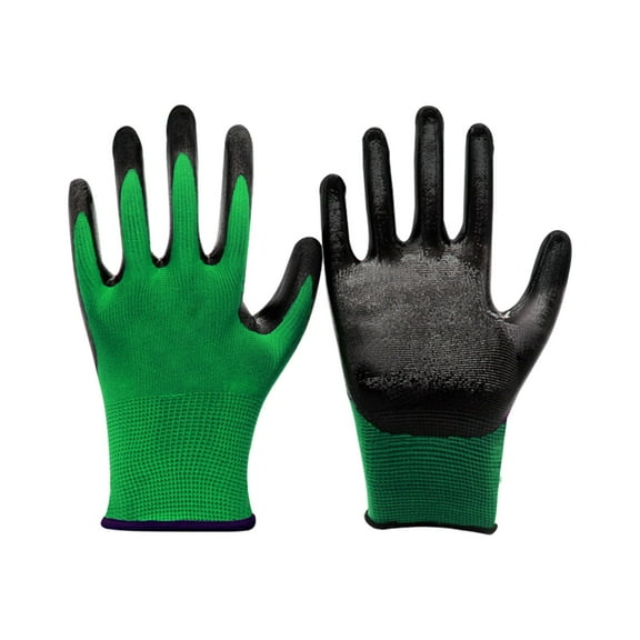 Protective Butyl Rubber Gloves - Oil/Alkali Resistant, Latex Coated, Medium Size, for Gardening/DIY, Grip/Hand Protection