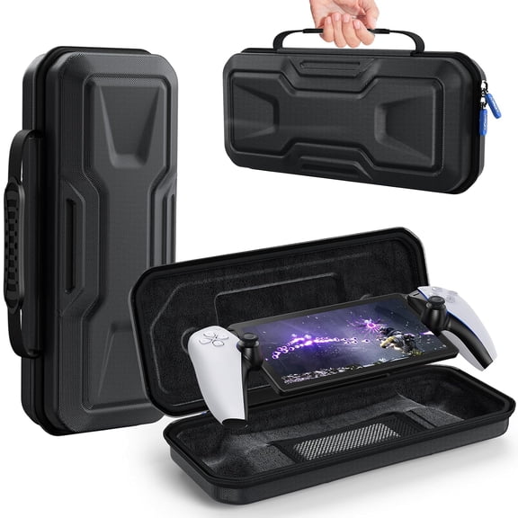 Protective Carrying Case for Playstation Portal Remote Player, Accessories for PS Portal Case with EVA Hard Shell, Anti-scratch Shockproof Waterproof Bag for PS5 Portal Console, Carbon Black