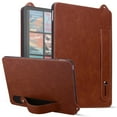 thumbnail image 1 of Protective Case for 7" Amazon Kindle Paperwhite (12th Generation) 2024 Release/ Kindle Colorsoft, PU Leather Slim Lightweight Stand Hand Strap Shockproof Anti-Scratch Cover, Brown, 1 of 7