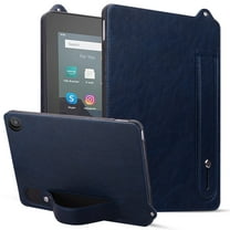 Protective Case for All-New Amazon Fire HD 10 and 10 Plus Tablet (13th/11th Generation, 2023/2021 Release) 10.1", PU Leather Slim Lightweight Stand Hand Strap Shockproof Case,Blue