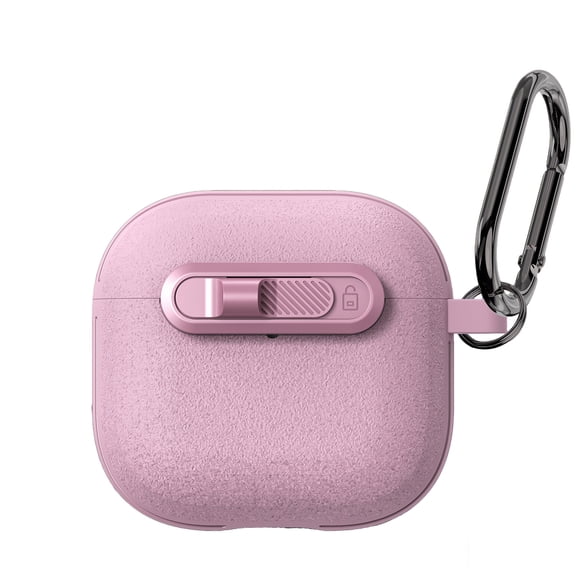 Protective Case for Apple Airpods Pro 3rd Gen (2025), Shockproof Case with Lock Button, Keychain, Anti-Scratch Airpods Pro 3 2025 Cover for Everyday Protection for Women Men, Pink
