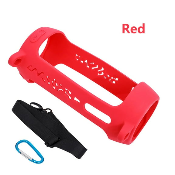 Protective Case with Belt for JBL Pulse 4, Portable Bluetooth Speaker Case Silicone, Wearable Lightweight Ultra-light Protective Sleeve with Carabiner